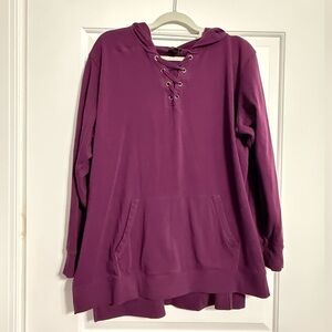 Torrid Plum Lace-Up Hoodie